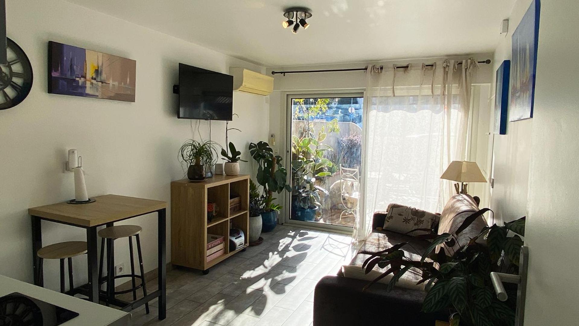 Studio Clair, Climatise Avec Jardin Et Parking 佩皮尼昂 外观 照片